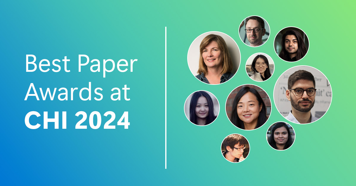 We are excited to announce that Microsoft Research has received 4 Best Paper awards and 7 Honorable Mentions at #CHI2024. Congratulations to our researchers and their fellow collaborators on these honors. Learn more about our researchers' work. 🧵 
msft.it/6014YOr8M