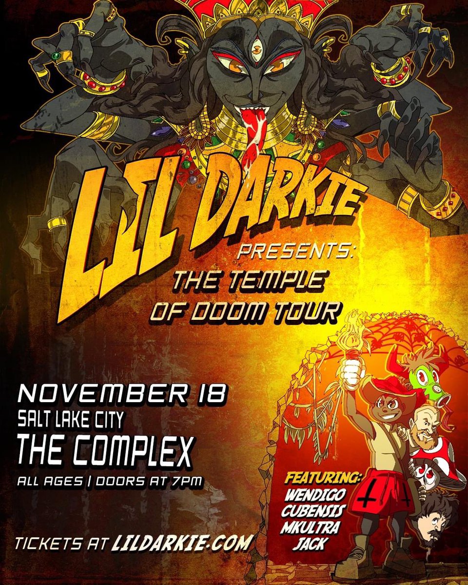 SelectSoundENT's tweet image. Just in! Lil Darkie returns to The Complex on The Temple Of Doom Tour on November 18th!!  Tickets go on sale this Friday at 10am!