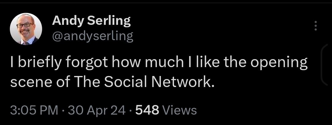 Andy Serling is going to go through life thinking people dislike him because they're jealous. But really it's because he's thin-skinned and obtuse.