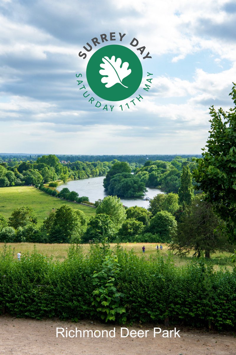 It’s been a glorious spring day… Finally! Let’s celebrate with another pic for our Surrey from the Sky series. 💚 Don’t forget #SurreyDay is on Saturday 11 May. 🗓️ Pic of Richmond Deer Park - Andy Newbold.