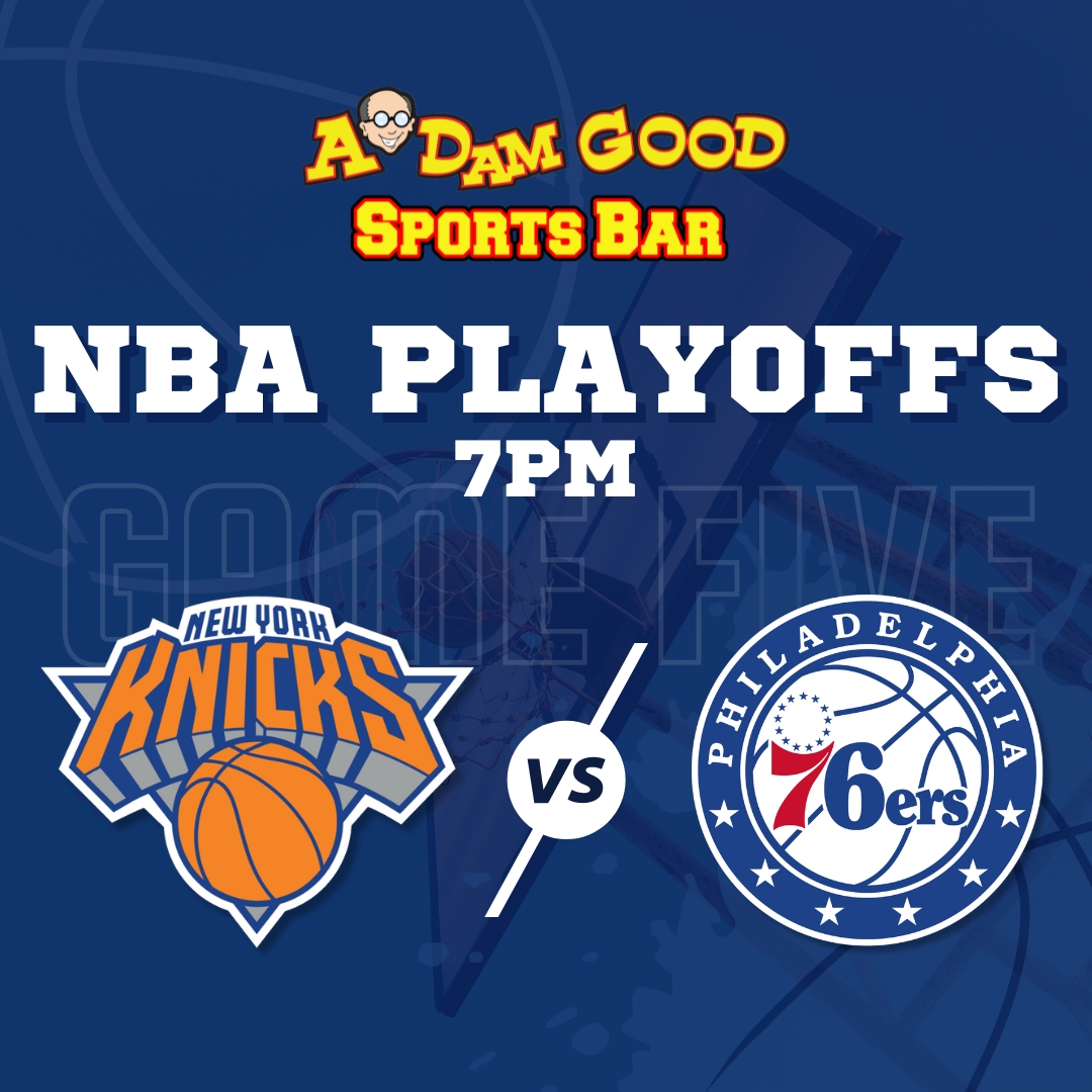 Join us TONIGHT for The Knicks vs The 76ers at 7pm!  Who are your routing for?🏀 🏀 🏀

#KnicksVs76ers #BigGame #NBAPlayoffs #AdamGoodSportsBar #AdamGoodSportsBar #atlanticcity #sportbar #beer #40oz #tropicana