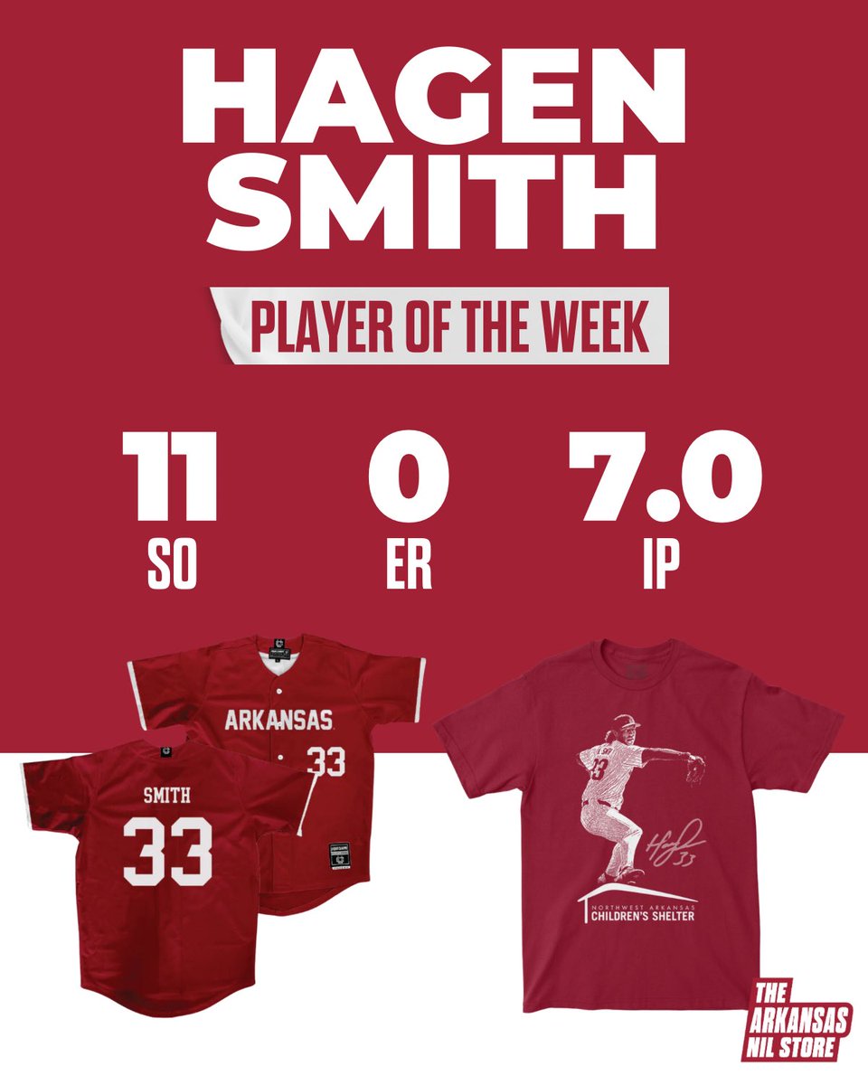 All Hagen Smith does is dominate! #woopig #playeroftheweek

Shop: arkansas.nil.store/collections/ha…