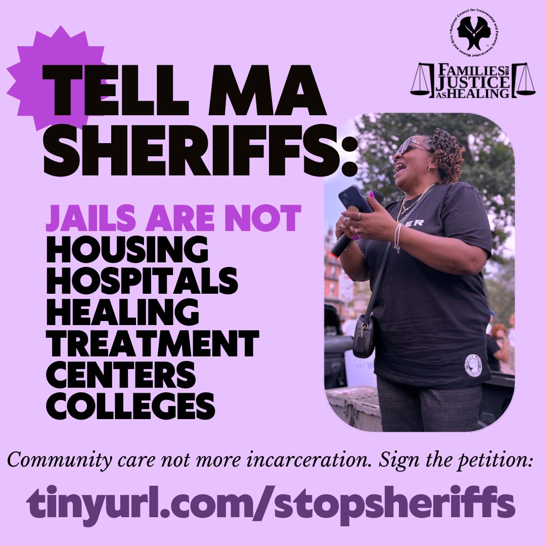 The MA Sheriffs Association is trying to prevent the Prison Moratorium from passing this session. We know jails and prisons can never solve social problems. Our communities are coming together to demand a pause on carceral construction! Sign and share: tinyurl.com/stopsheriffs