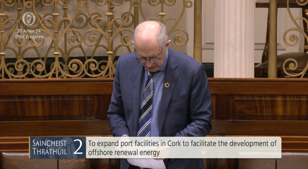 #Dáil Topical Issue 2: Deputy David Stanton @davidstantontd - To the Minister for Transport - To discuss the need to expand port facilities in Cork to facilitate the development of offshore renewal energy. bit.ly/2wRX0Aj #SeeForYourself