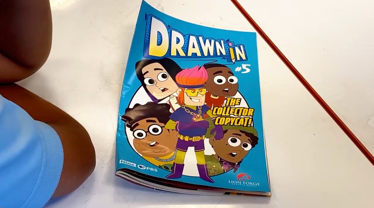 Celebrating #DayOfTheChild with 'Drawn In' by #LionForgeEnt @NinePBS! This comic book series was featured in @SLPS_INFO's #LitfortheLou program, inspiring kids to love reading. 📚✨ Learn more here> drawnin.org #lionforgeent #dayofthechild #drawnin