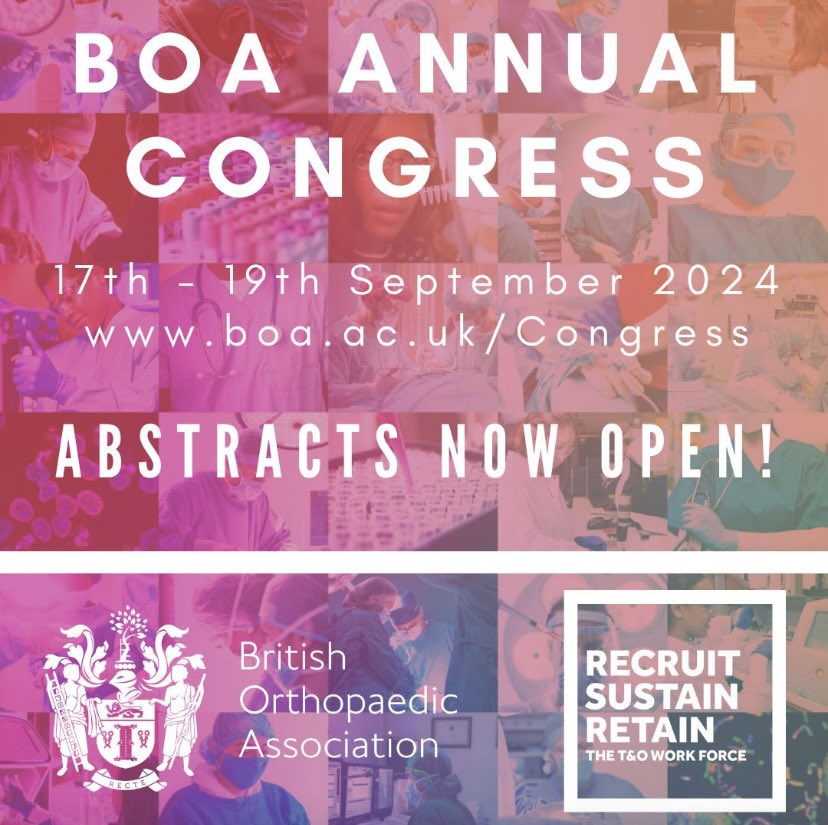 A reminder to all @BOFAS_UK members who wish to submit abstracts to @BritOrthopaedic Association Congress, the deadline is in less than 1 week boa.ac.uk/Abstracts
