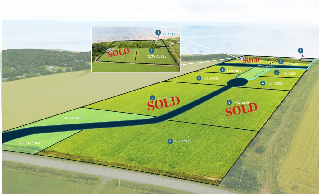 Here is an updated look at a couple of our oceanfront properties on Prince Edward Island. #HamptonsPEI and #DarnleyDunes both have a few amazing oceanfront lots left! Don’t miss out today!  … DM us for more details.