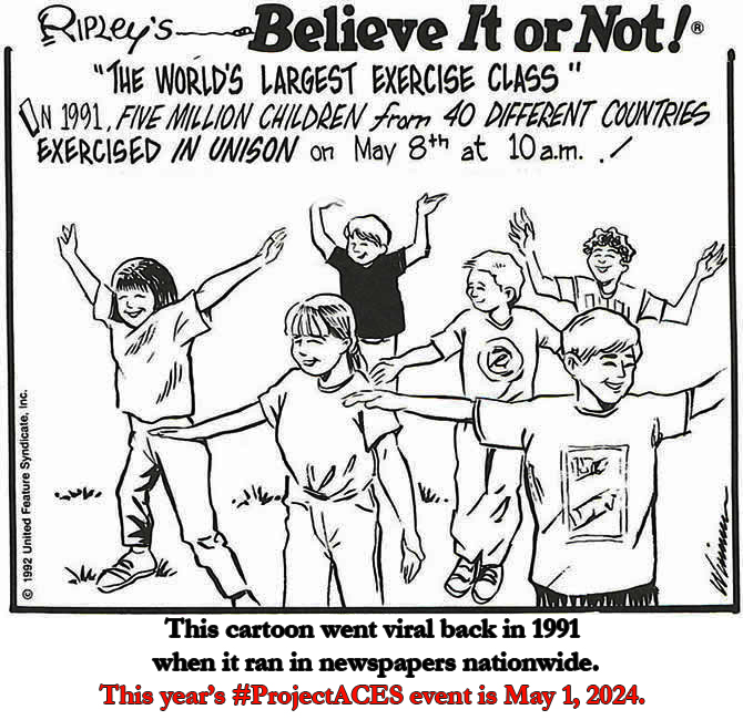theYFCinc's tweet image. Will you be joining  in the spirit of fitness, fun &amp;amp; unity?  Join the #WorldsLargestExerciseClass

Tomorrow. May 1, 2024 ProjectACES.com 

#ProjectACES #AllChildrenExerciseSimultaneously