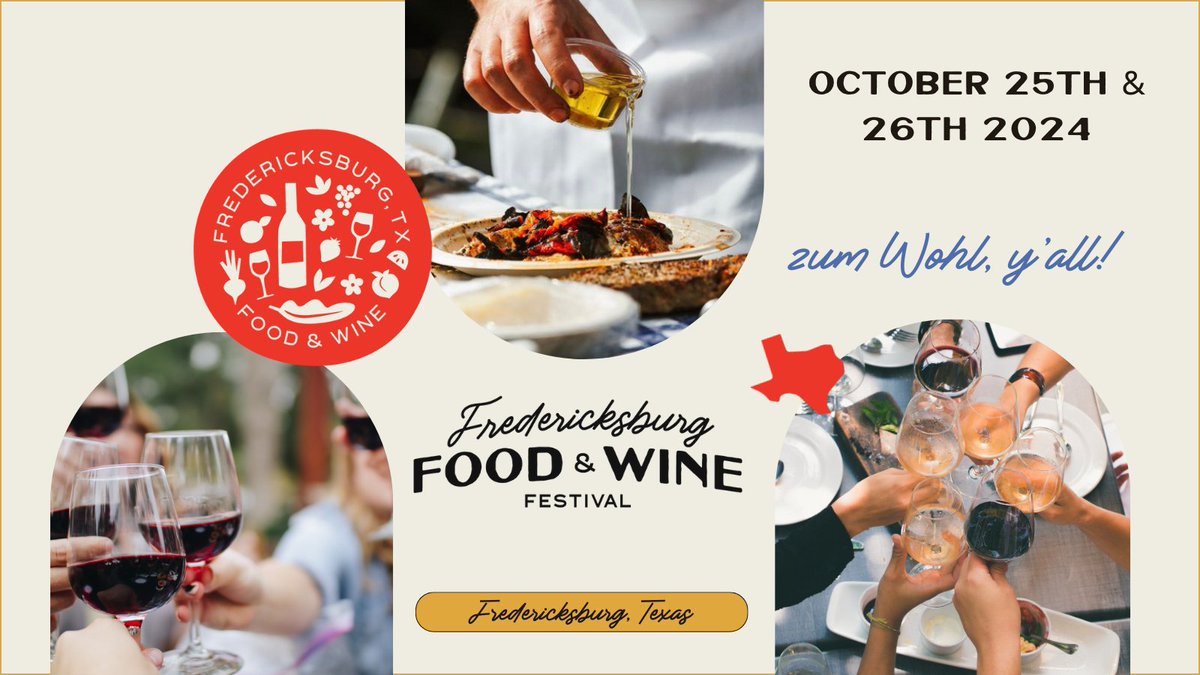 BevvyGroup's tweet image. #FBGFoodandWineFest is back! Oct 25th &amp;amp; 26th 2024

Over 25 culinary booths, 38 wineries, breweries, and distilleries!

#fredericksburg #fbg #fbgtx #foodandwinefest #foodandwine