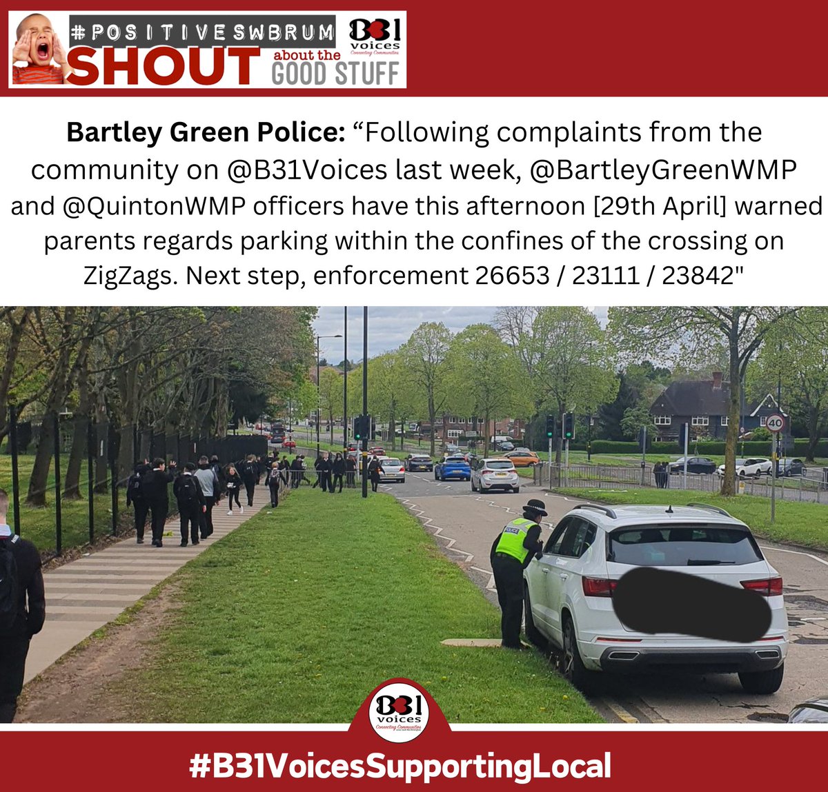 #PositiveSWBrum 
#LocalPolicing
#Shenley
#Northfield
#WeoleyCastle
#Birmingham
#BirminghamUK
#B31Voices #BVoices