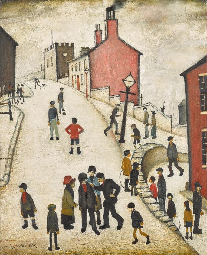 L.S. Lowry, Road over the Hill, 1935.