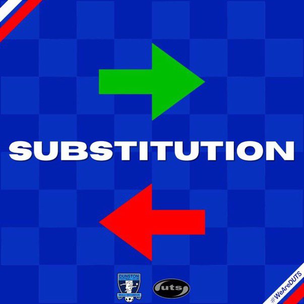 88’ Dale Pearson is substituted for Luke Carr. 🔁 (2-0) | #WeAreDUTS 💙