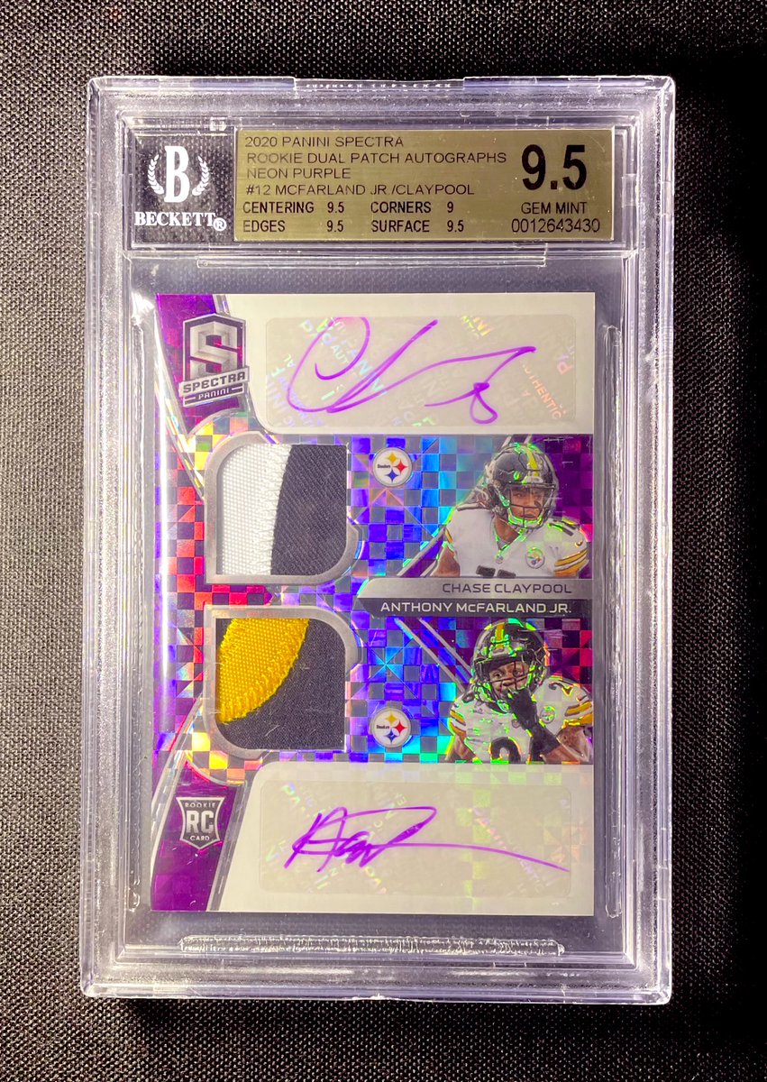 I’m not a Steelers fan at all , and I’m not even sure that either of these two are playing right now lol , but this neon purple /25 with purple autos is pretty sweet 🤙🏻 @CardPurchaser