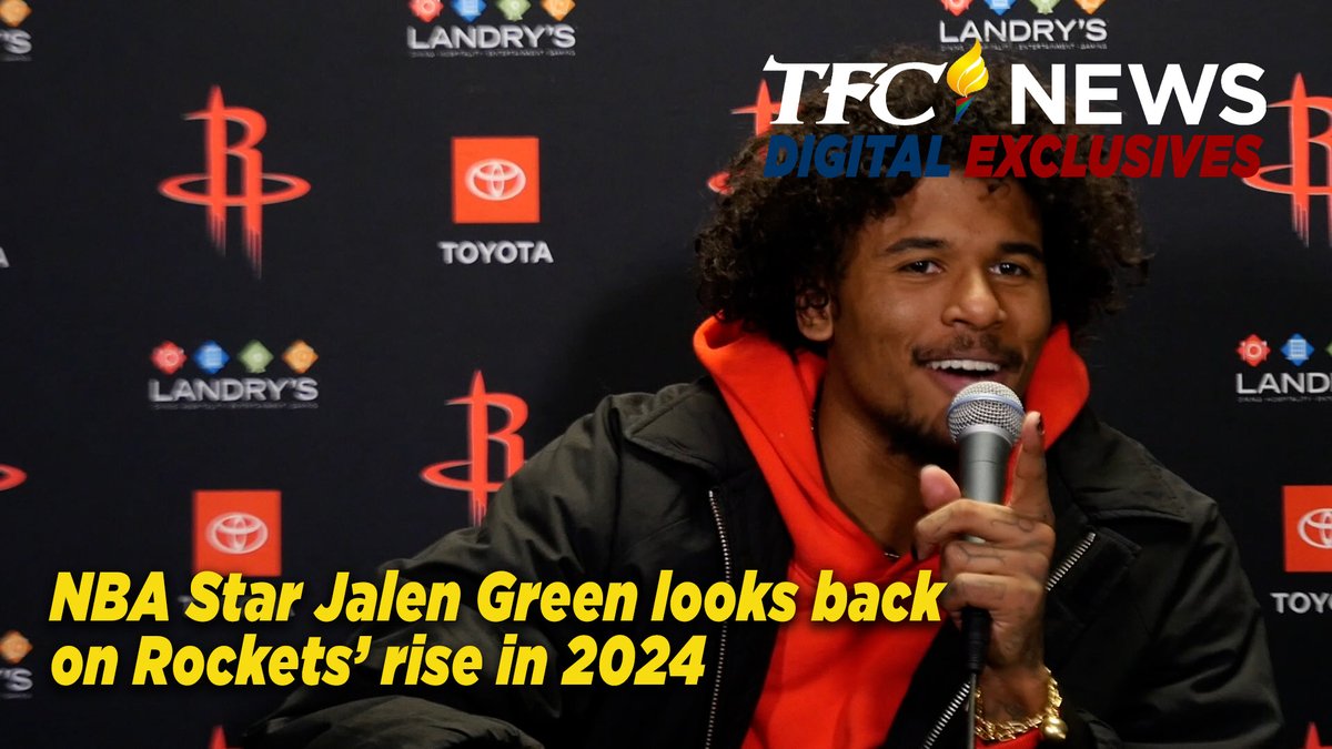 After ending the 2023-24 NBA season with a big win, Fil-Am NBA star @JalenGreen holds his exit interview and talks about the success of this year’s @HoustonRockets season and his continued growth. #Rockets | via @StevieAngeles, TFC News. FULL INTERVIEW: youtu.be/jD-x4bYnVcA