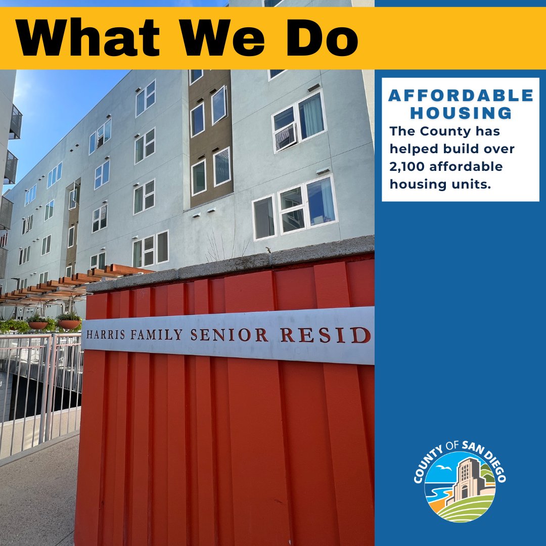 Build your knowledge about funding for affordable housing in the County’s recommended budget coming out May 2. Get notifications and provide feedback by signing up at engage.sandiegocounty.gov/countybudget24…