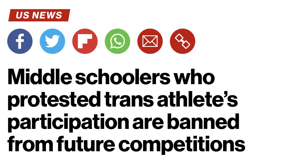 Five middle school girls have been banned from competing in future track meets for refusing to compete against a biological male. Biological males do not belong in women’s sports. Why is this so controversial?