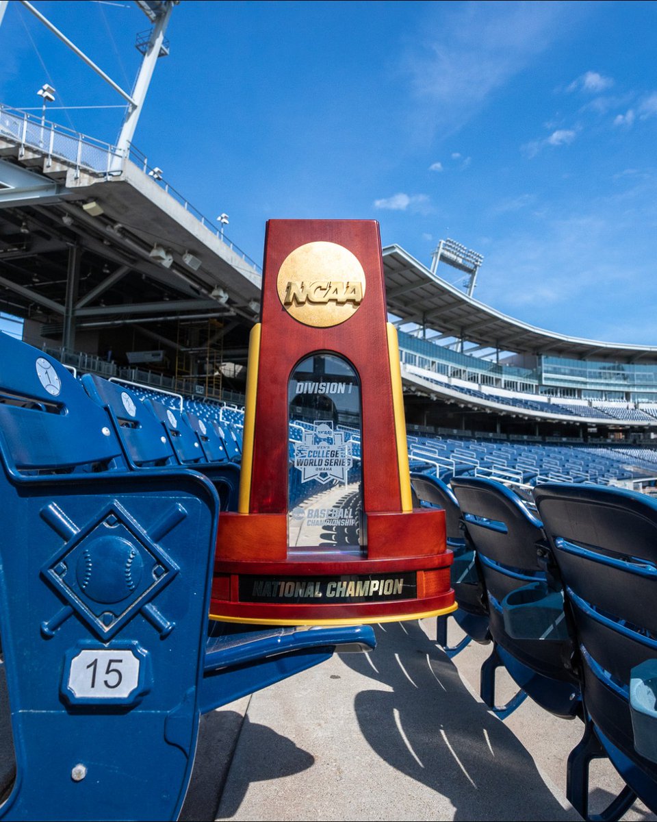 ⚾️ Want to get your picture taken with the trophy? 🏆 Come visit us at the @HuskerBaseball vs @CU_Baseball game tonight at 6:00 p.m. 🎟️ bit.ly/3JGXb36 #MCWS | #RoadToOmaha | #CWSOmaha