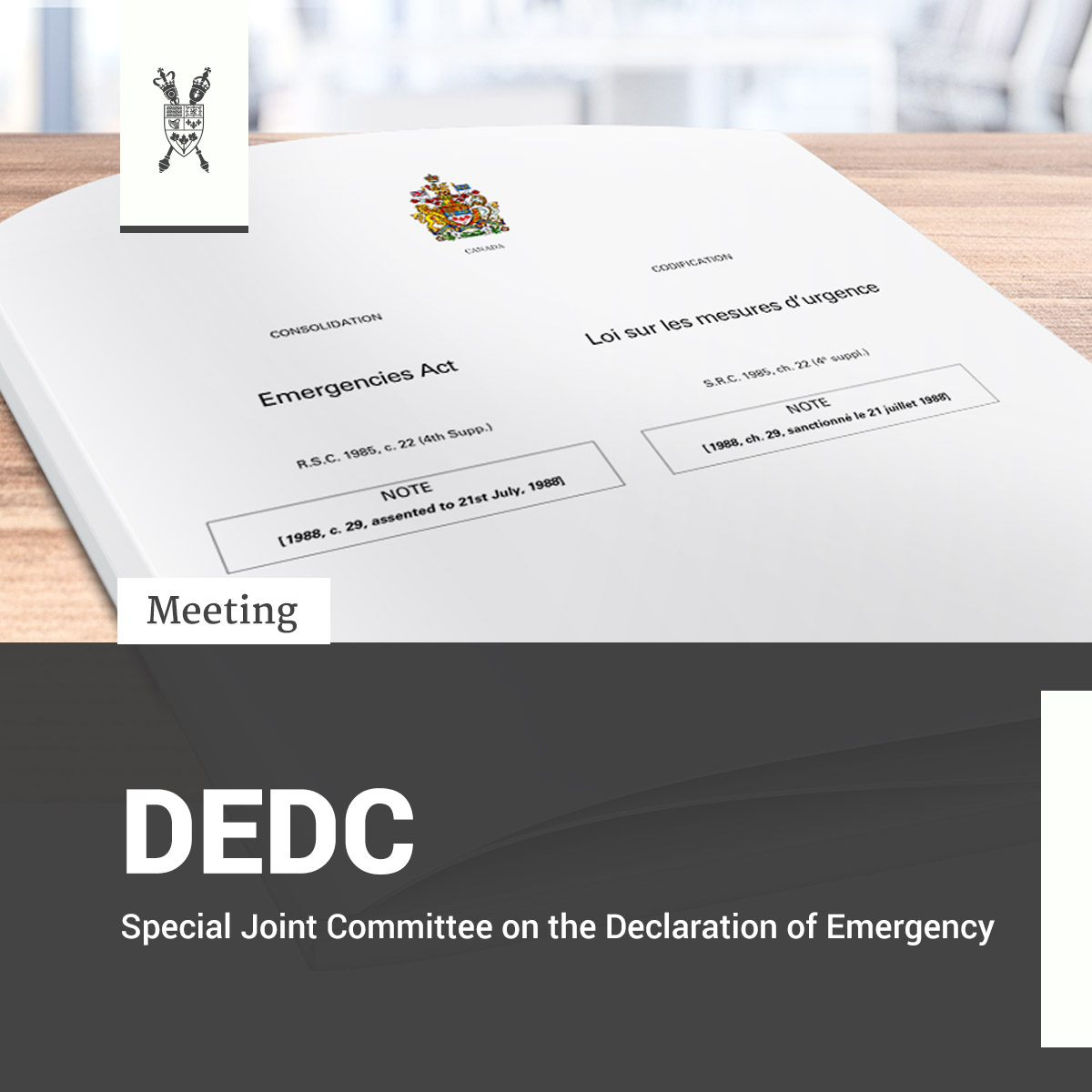 #DEDC 6:30 pm ET: Committee Business ow.ly/ZwJR50RsvpS #CdnPoli
