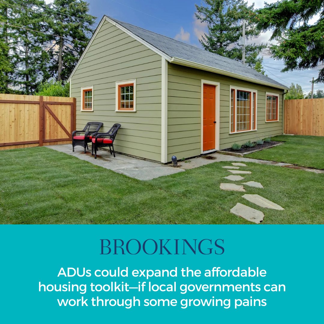 @BrookingsInst interviewed Casita Coalition board members and others in the field for a paper diving into four Los Angeles-area ADU programs and their efforts to encourage homeowners to build ADUs. Read more: lnkd.in/gp3Hd9bQ #ADUs #MiddlleHousing #BuildTheMiddle