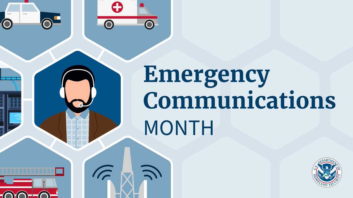 .@CISAgov provided something for each organization this Emergency Communications Month:

📱 Toolkits & Webinars
📱 Guides, Factsheets & Best Practices
📱 Public Safety Resources & more

Let's stay #ResilientTogether ⤵️ 
cisa.gov/emergency-comm…