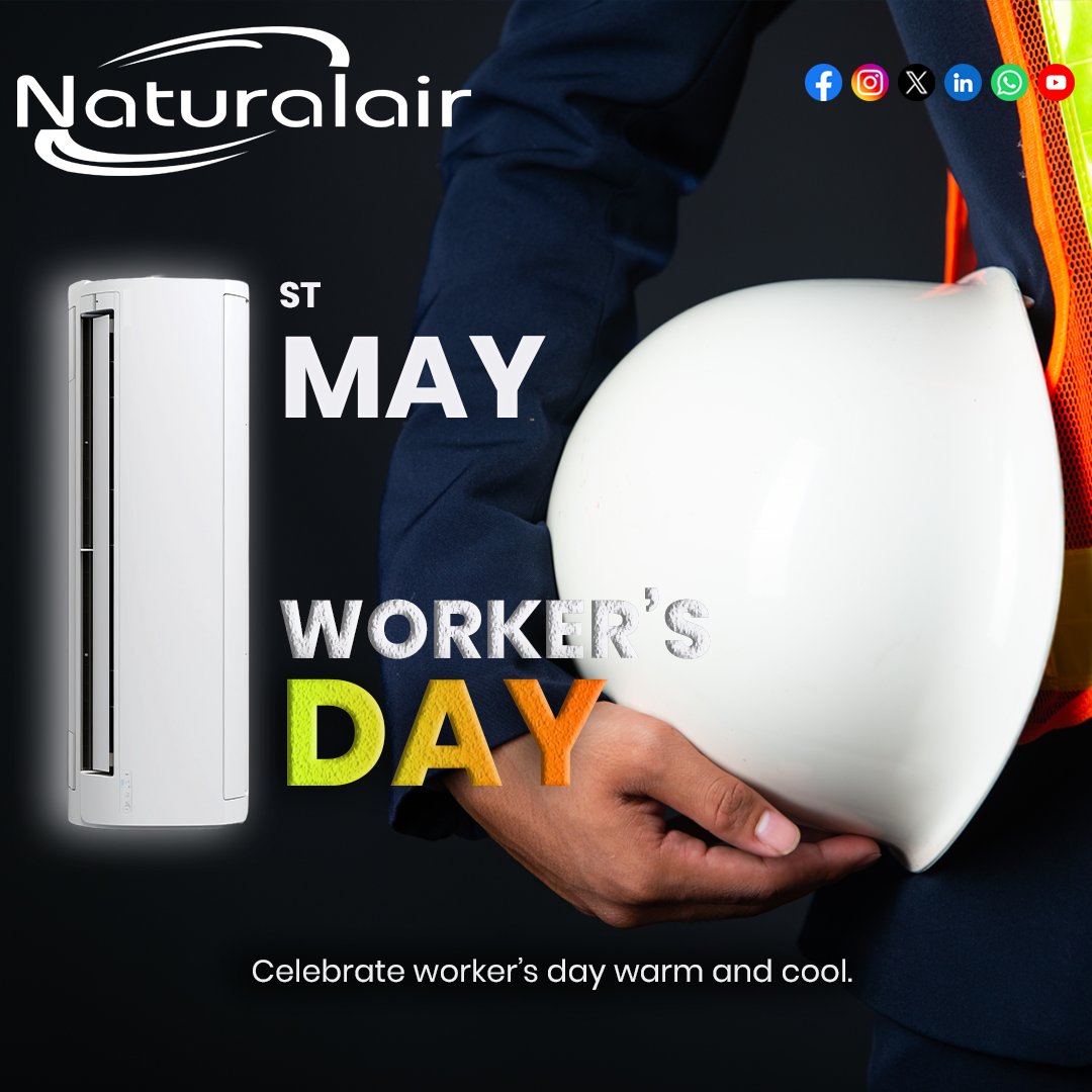 Happy Worker's Day

Celebrate worker's day warm and cool.

#naturalair #keepingthingscool #airconditioning #workersday2024 #hvac #refrigeration