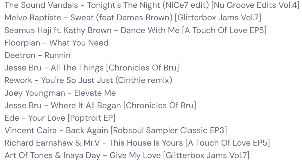 NEW MIX: Over 2 hrs of some of the best House of 2024 so far, featuring tracks/remixes from:
@DJDavidPenn @Glitterbox @seamushaji @cinthie_crystal @deetronofficial @KathybrownDiva @djmrv @ludollorca @INAYADAY @toolroomrecords @JamiroquaiHQ @MelvoBaptiste 

mixcloud.com/nickyking/elev…