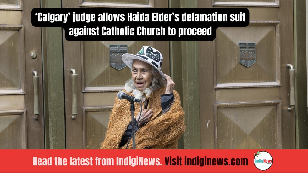 Sphenia Jones, who survived residential ‘school,’ launched a class action against the church and one of its priests over alleged denialist comments indiginews.com/news/calgary-j… Story by Aaron Hemens (@aaron_hemens)