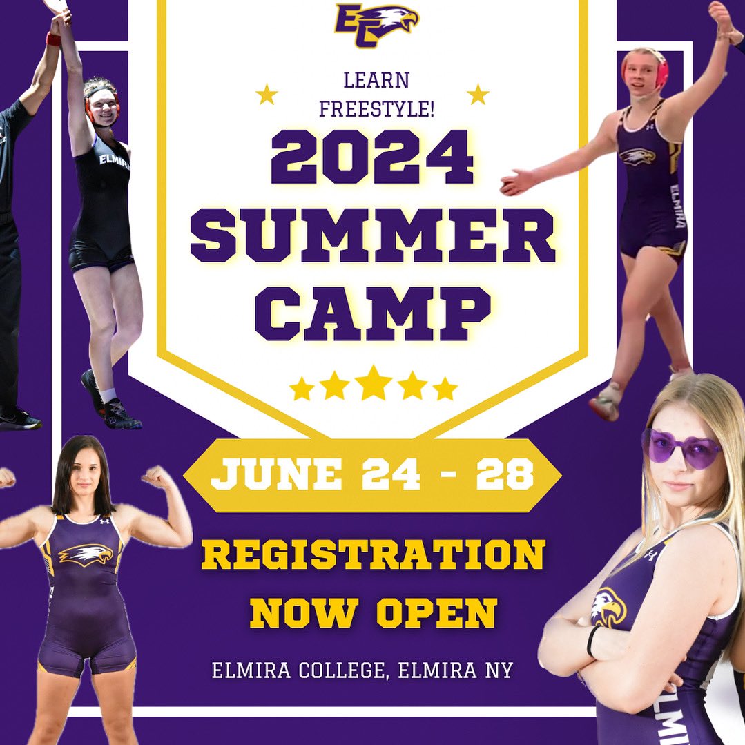 Our overnight women’s freestyle wrestling camp is starting to fill up! Come learn from and wrestle with some of the top collegiate women’s wrestlers in the country! 

All information and registration can be found here: ⬇️⬇️⬇️

tickettailor.com/events/elmirac…