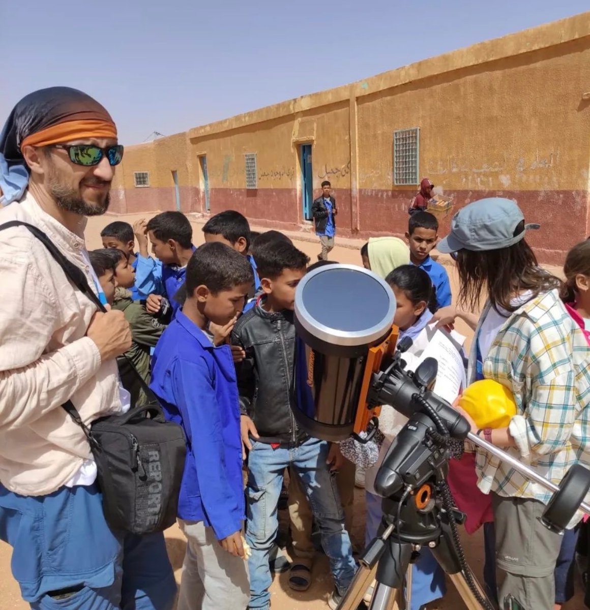 Part of the GalileoMobile team performing activities in Auserd
