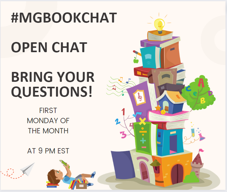 Hi everyone! Just a reminder that our #MGBookChat will meet on Monday, May 6 at 9 pm ET/8 pm CT. I'm keeping this alive for all us MG book fans! Hope you can join us!