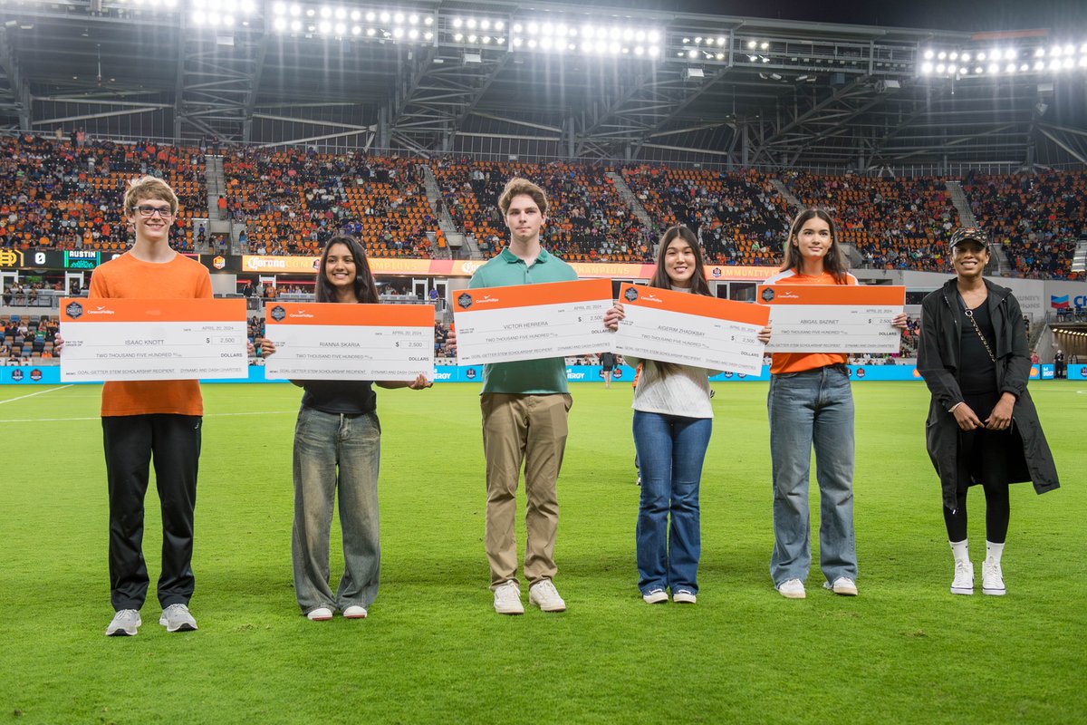 #ConocoPhillips sponsored the @HoustonDynamo's first-ever STEM Night! 500 employees and family members came out to enjoy STEM activities and soccer action and celebrate the inaugural Goal-Getters scholarship winners. Learn more about our STEM initiatives: bit.ly/4a4hn9L