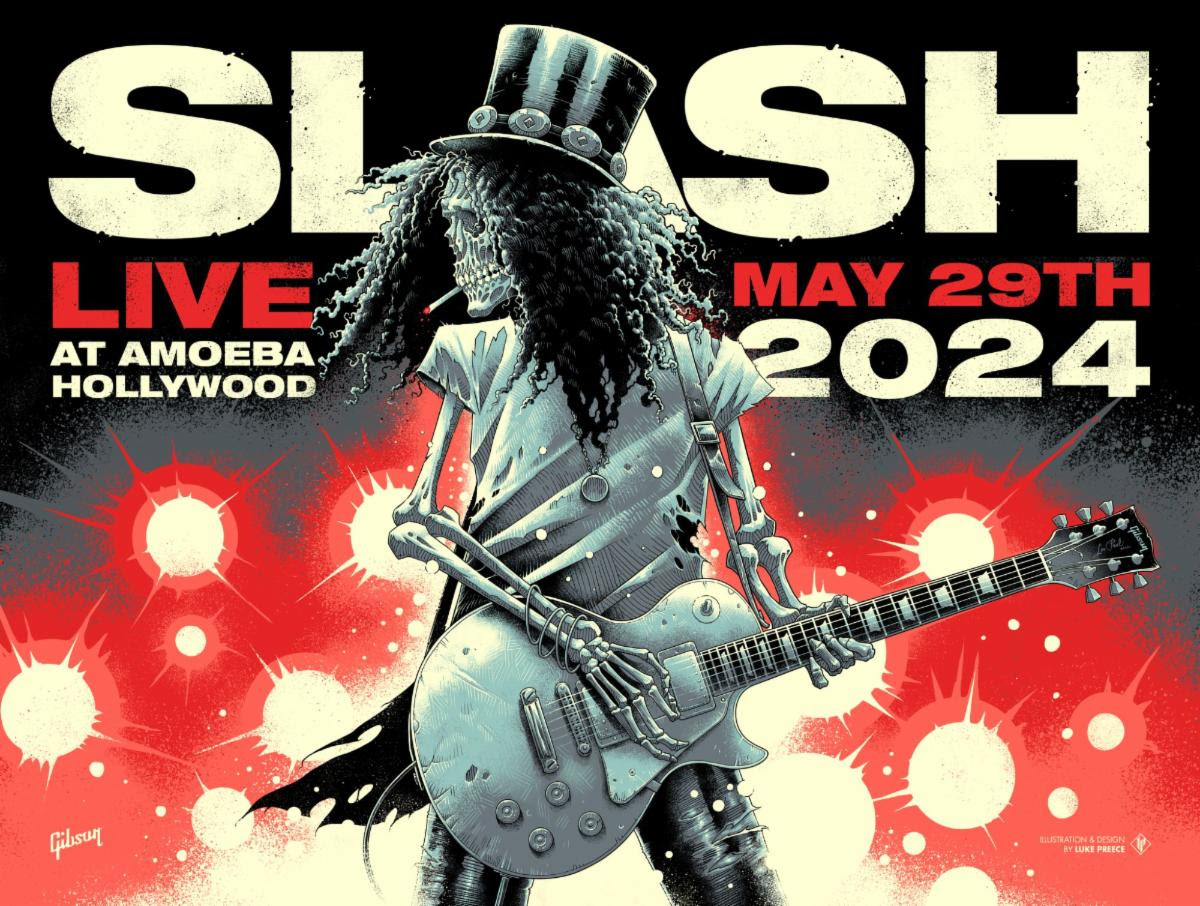 Seems pretty easy to see Slash live at Amoeba next month and get an autograph cd or LP, all you gotta do is buy it in a few weeks at the Hollywood Blvd. record store From the press release: SLASH the iconic, GRAMMY®-winning guitarist and songwriter will visit Amoeba Hollywood