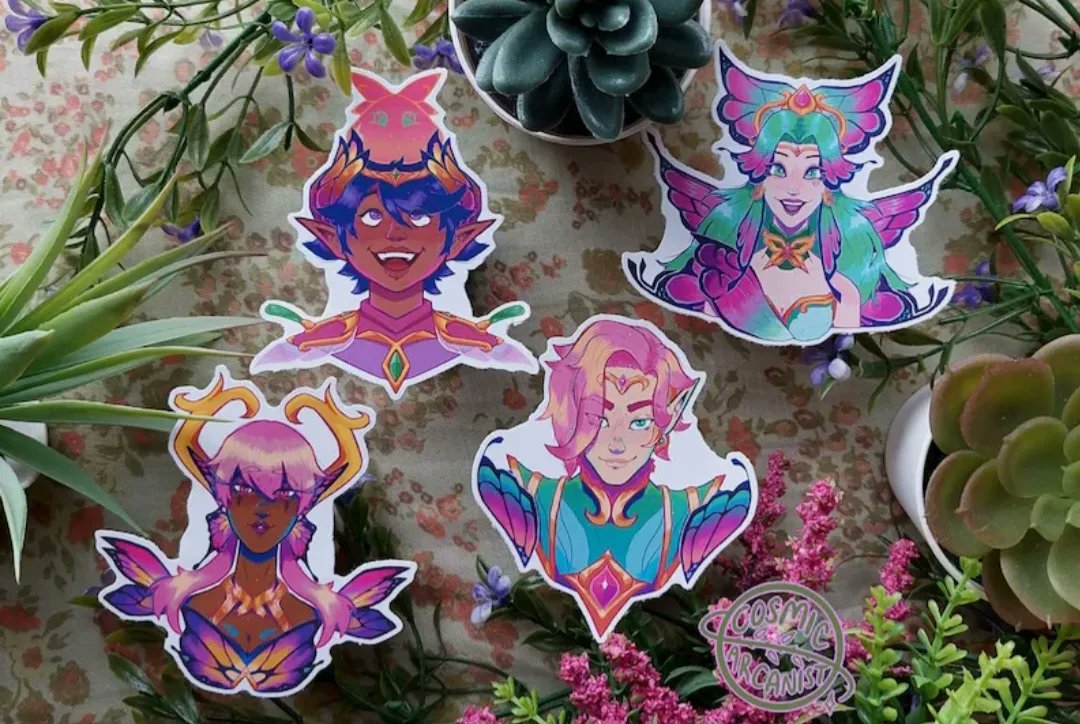 Happy Faerie Court round 2 reveal day! I'm putting my series 1 FC stickers on ⛵️ to celebrate the new release, get them while theyre hot! 🔗👇