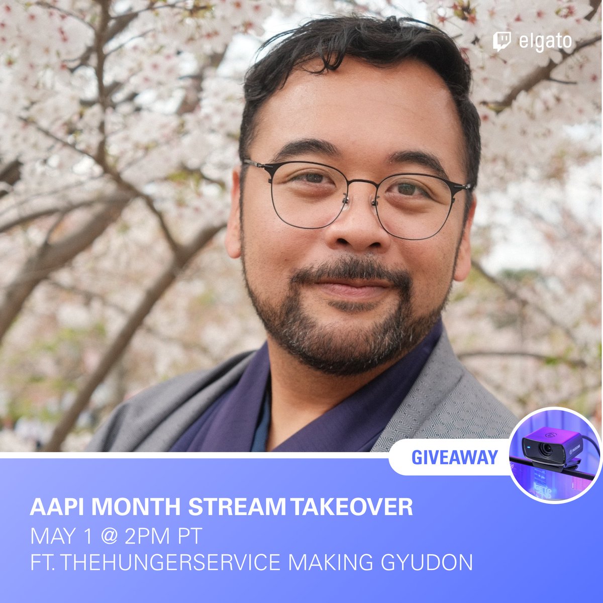 We'll be taking over @elgato's stream for the start of AAPI Heritage Month! I'm going to make something that I had in Japan that I really enjoyed: Gyudon with Onsen Tamago. We're also doing a Facecam MK.2 giveaway! Come by twitch.tv/elgato TOMORROW at 2 pm Pacific!