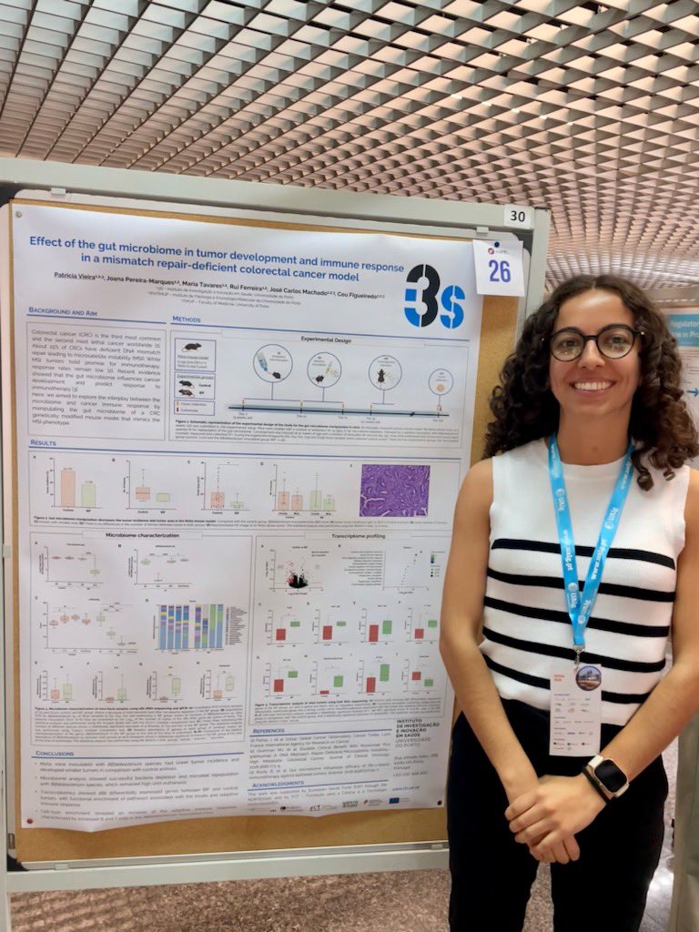 Ceu Figueiredo (@figueiredoceu) on Twitter photo Patrícia Vieira <a href="/A_Patricia_V/">Patrícia Vieira</a>
our PhD student <a href="/i3S_UPorto/">i3S-Instituto de Investigação e Inovação em Saúde</a> <a href="/FMUPorto/">Faculdade de Medicina da U.Porto</a> <a href="/fct_pt/">FCT - Fundação para a Ciência e a Tecnologia</a> presenting her poster on the influence of the gut microbiome in colorectal cancer development and immune response at the <a href="/ASPICancro/">ASPIC - Assoc. Port. de Investigação em Cancro</a> meeting! Patrícia Vieira <a href="/A_Patricia_V/">Patrícia Vieira</a>
our PhD student <a href="/i3S_UPorto/">i3S-Instituto de Investigação e Inovação em Saúde</a> <a href="/FMUPorto/">Faculdade de Medicina da U.Porto</a> <a href="/fct_pt/">FCT - Fundação para a Ciência e a Tecnologia</a> presenting her poster on the influence of the gut microbiome in colorectal cancer development and immune response at the <a href="/ASPICancro/">ASPIC - Assoc. Port. de Investigação em Cancro</a> meeting!