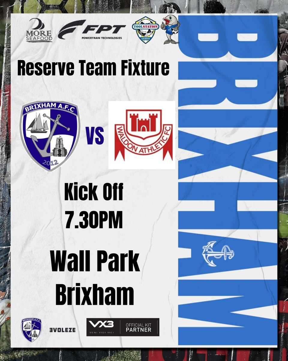 For the last time at Wall Park this season for our Reserves. ITS MATCHDAY 💙🤍💙🤍 'BLUE ARMY' @moreseafood @PumpTechLtd Breakwater Marine Engineering @fpt @BrixhamCasuals @Brixhamfishmkt @swsportsnews @TSWesternLeague 🐟🐟🐟