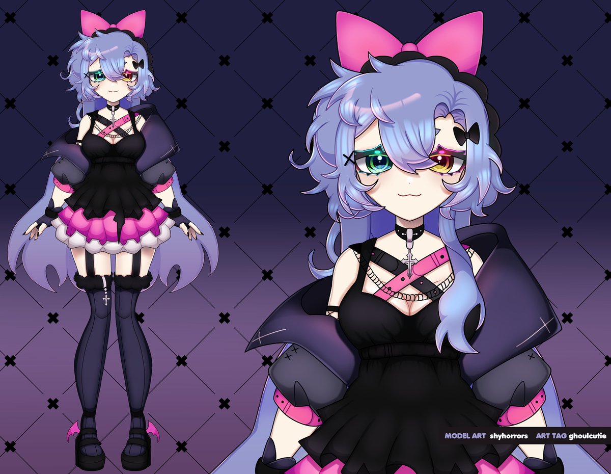 FULL MODEL REVEAL 🩷💀

Hiya I'm Echo, your local girlfailure who will definitely trip and fall into incoming traffic teehee :3c

I hope to make some new friends! (´ ▽ `) ♡

tags + credits below!
#vtuber #envtuber #modelreveal