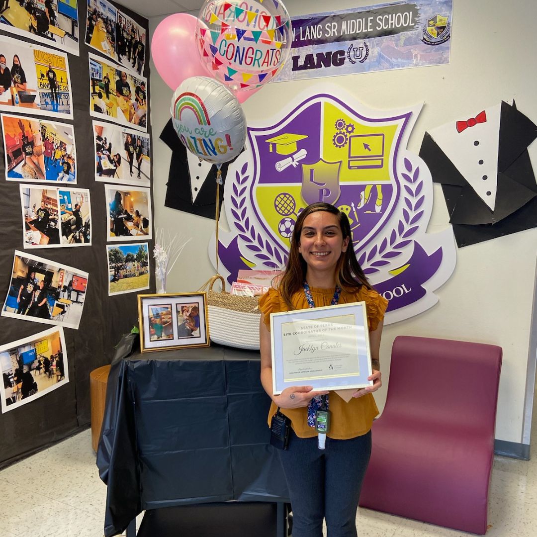 Every month, CIS of Texas highlights a site coordinator from across our statewide network, and this month the winner is from CIS Dallas! Congratulations, Jacklyn Canales! 

#AllInForKids