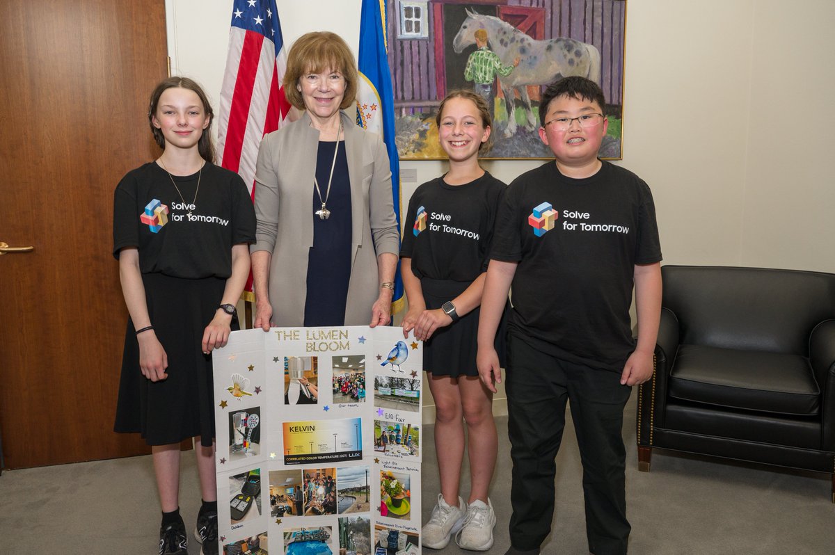 Congratulations to Stillwater Middle School for competing as a National Finalist in the Solve for Tomorrow STEM Competition! Proud to have you representing Minnesota in this prestigious competition with other future leaders in STEM.