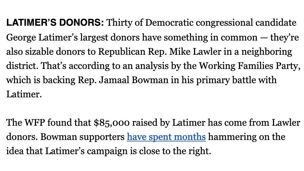 George Latimer could have been helping us to defeat Mike Lawler. But instead, he's courting his biggest donors. #NY16