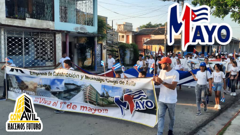 Los constructores de @Conavil_ECM cerraremos el desfile de los trabajadores este #1Mayo celebrando el Dia Internacional de los Trabajadores. #PorCubaJuntosCreamos #LatirXUn26Avileño #10AñosHaciendoFuturo