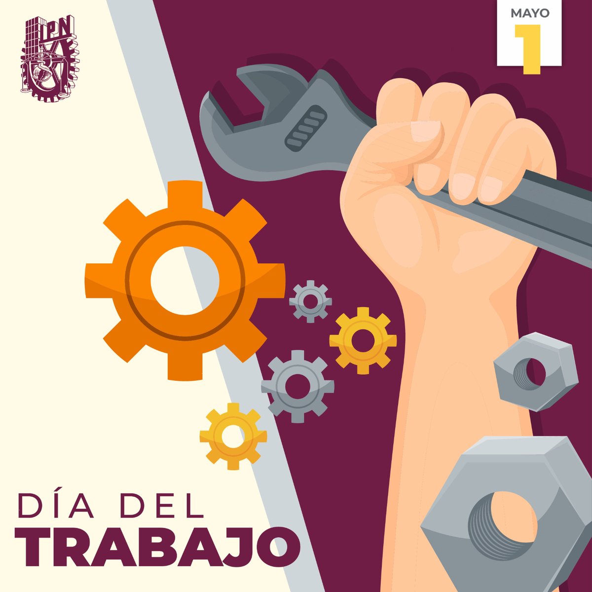 IPN_MX's tweet photo. En el #IPN nos unimos a la conmemoración del #DíaDelTrabajo que se celebra en muchos países como un recordatorio de la importancia de los derechos laborales, la solidaridad entre los trabajadores y la lucha por condiciones de trabajo dignas. https://t.co/5yuEhwD3u2