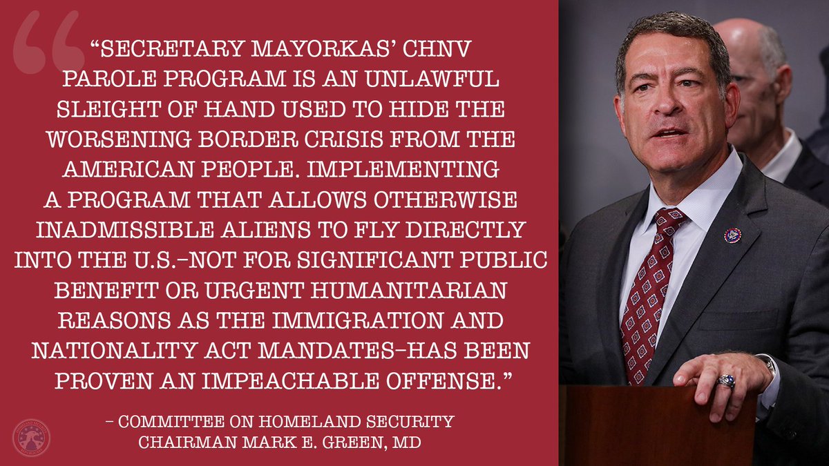 🚨NEW: Documents obtained by @HomelandGOP reveal which airports the Biden administration has used to fly hundreds of thousands of inadmissible aliens into the U.S. via the unlawful CHNV mass-parole scheme. Learn more: homeland.house.gov/2024/04/30/new…