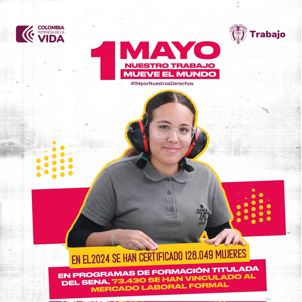 👏🏾💚Las mujeres son la fuerza del cambio con el apoyo del SENA, la entidad de las oportunidades en Colombia. #LeMarchoAlCambio #EstudiaEnElSENA