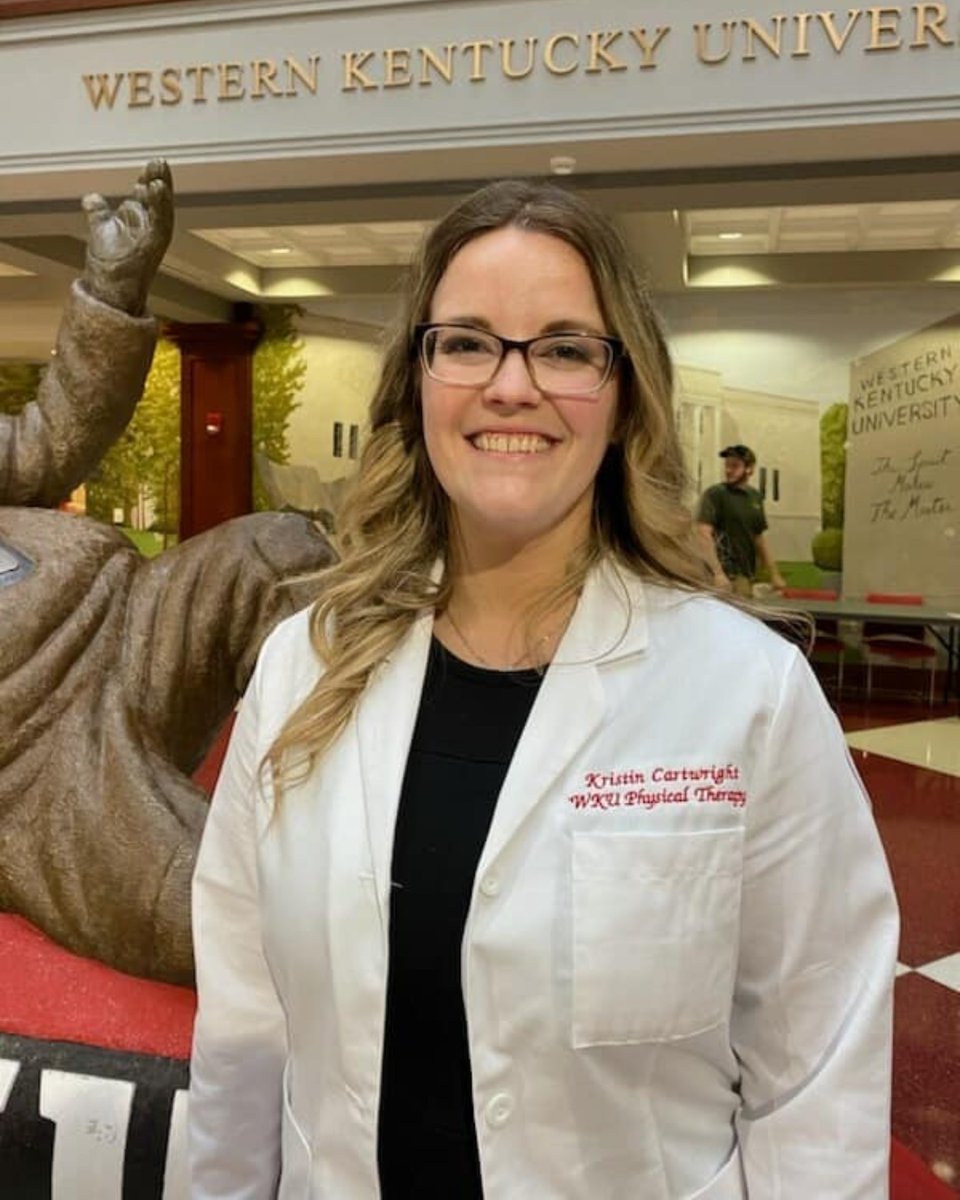 👏Congratulations, Kristin Cartwright, Outstanding CHHS Graduate Student 👉Doctor of Physical Therapy 🏡Hometown: Clarksville, TN ❤️'I decided to pursue physical therapy because I realized that in this role, I could have a direct impact on the quality of life of others.'