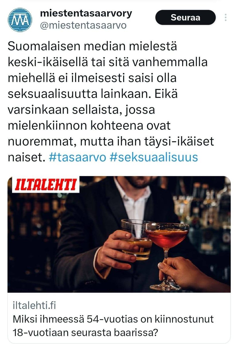 Yllättäen juuri tämä persuhenkinen järjestö sai puolen millin avustukset. Epäilen, että nää incelit  tuskin vetää rajaa edes siihen 18 ikävuoteen.

#rahaaon