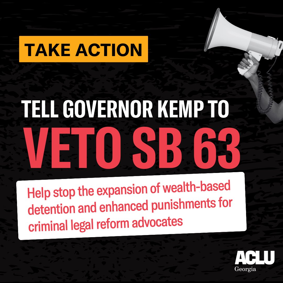 SB 63 would require cash bond for more than 30 offenses, including things like criminal trespass, and criminalizes bail funds. We need you to take action ASAP! bit.ly/4dhffOX