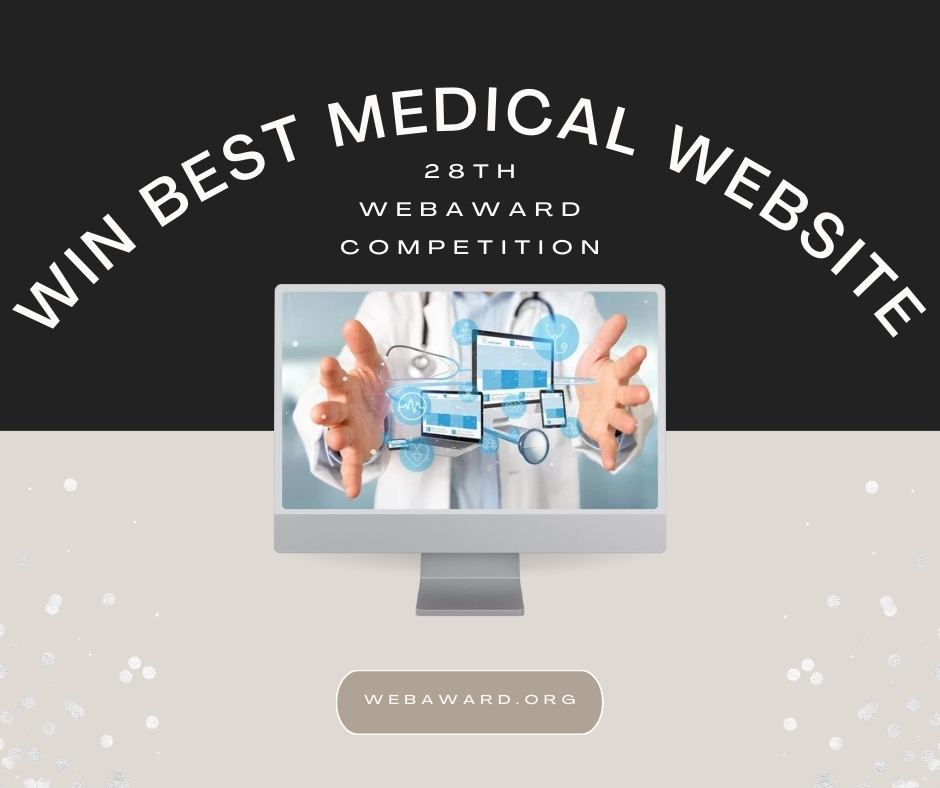 Healthy Competition: Win Best Medical Website in the @WebMarketAssoc 28th #WebAward for #WebsiteDevelopment at WebAward.org Enter by 5.31.24. #Medical #MedicalEquipment #MedicalMarketing #MedicalWebsite #medicalnews #medicalindustry #Medicalwebsites#MedicalAwards