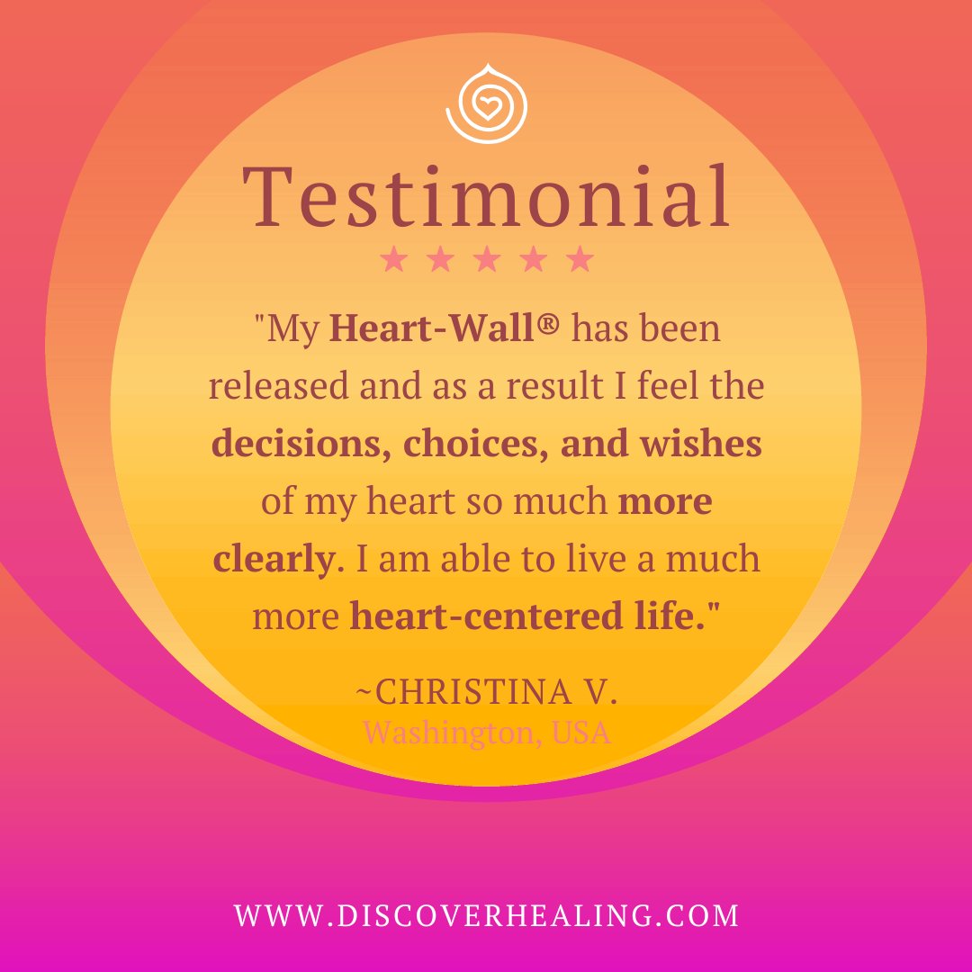 DiscHealing's tweet image. How would your life change if you lived each day with an open heart? ❤️ Removing a Heart-Wall can help you live a more heart-centered life. #DiscoverEmotionCode