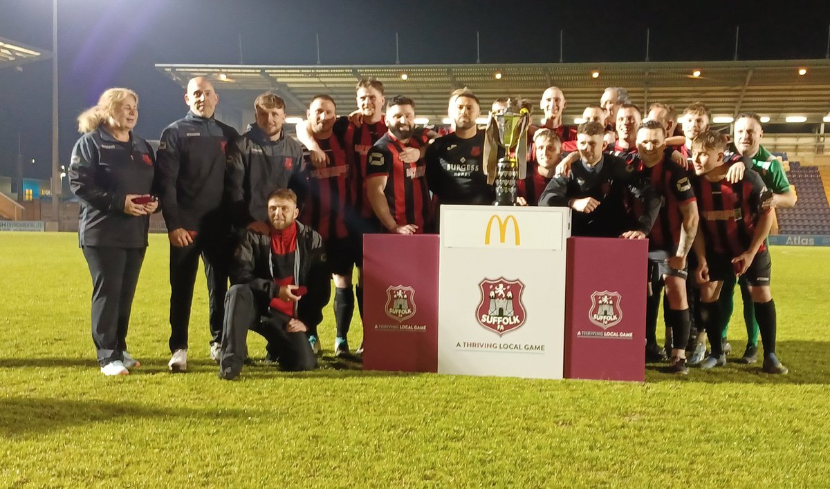 The <a href="/McDonalds/">McDonald's</a> Suffolk Primary Cup Final | Congratulations to <a href="/RedgraveRangers/">Redgrave Rangers FC</a> on their 2-0 victory over <a href="/thedishmen/">Cavendish Football Club</a> in tonight's final at <a href="/ColU_Official/">Colchester United FC</a> 

#SFAcountycups
#AThrivingLocalGame
